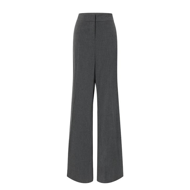 Casual Flared Pants With Gray Stripes Casual Flared Pants With Gray Stripes