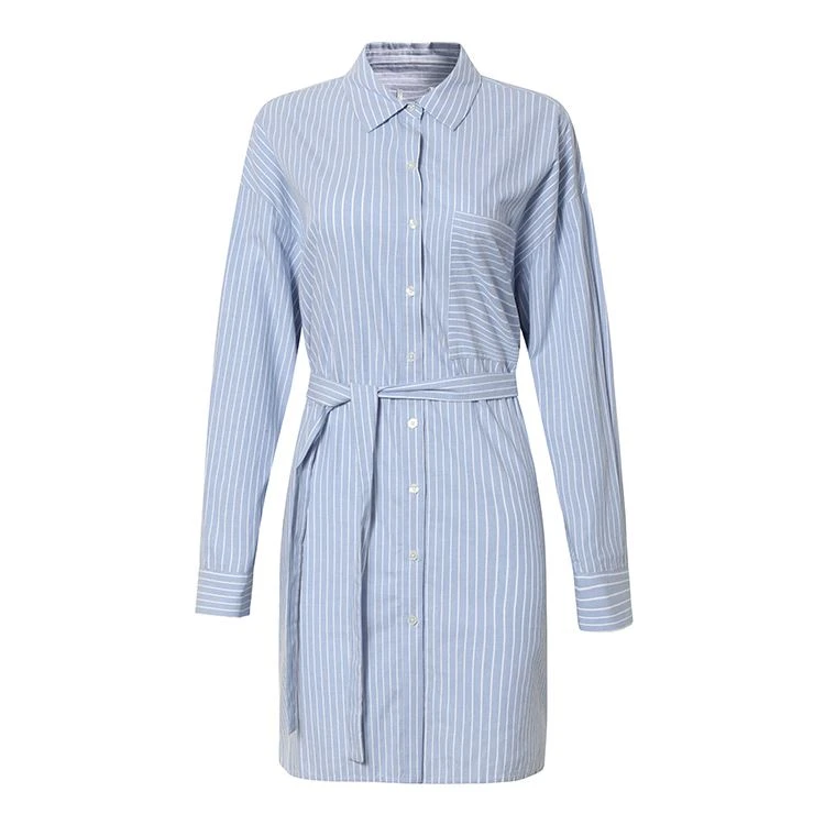 Casual Striped Shirt Dress Casual Striped Shirt Dress