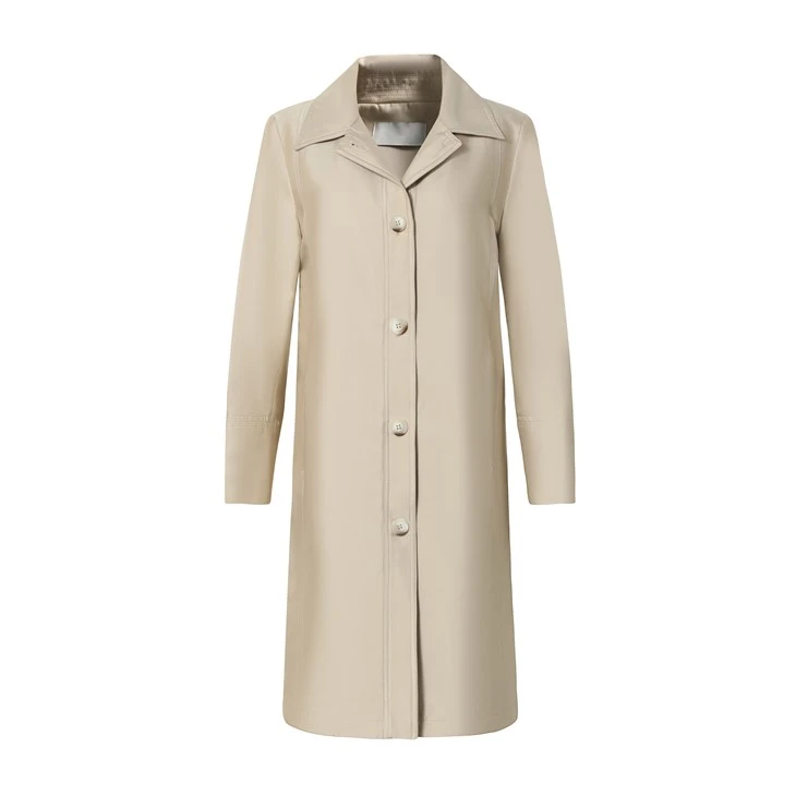 Elegant Outerwear Midi Coat in Beige Elegant Outerwear Midi Coat in Beige