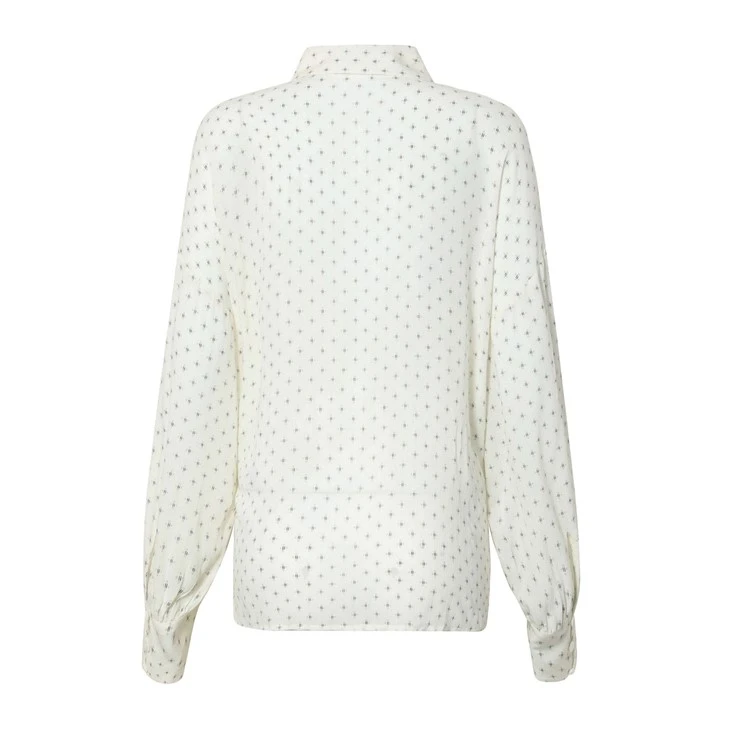 Fashionable Woman White Shirt Blouse Fashionable Woman White Shirt Blouse