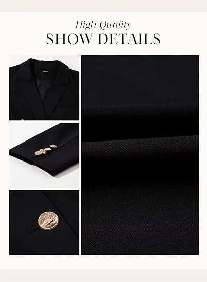 Long Sleeve Lapel Collar Work Office Blazer Long Sleeve Lapel Collar Work Office Blazer
