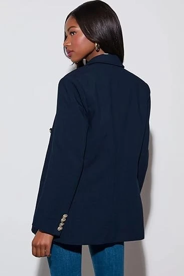 Long Sleeve Lapel Collar Work Office Blazer Long Sleeve Lapel Collar Work Office Blazer