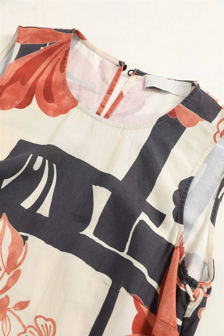Modern Print Sleeveless Dress Modern Print Sleeveless Dress