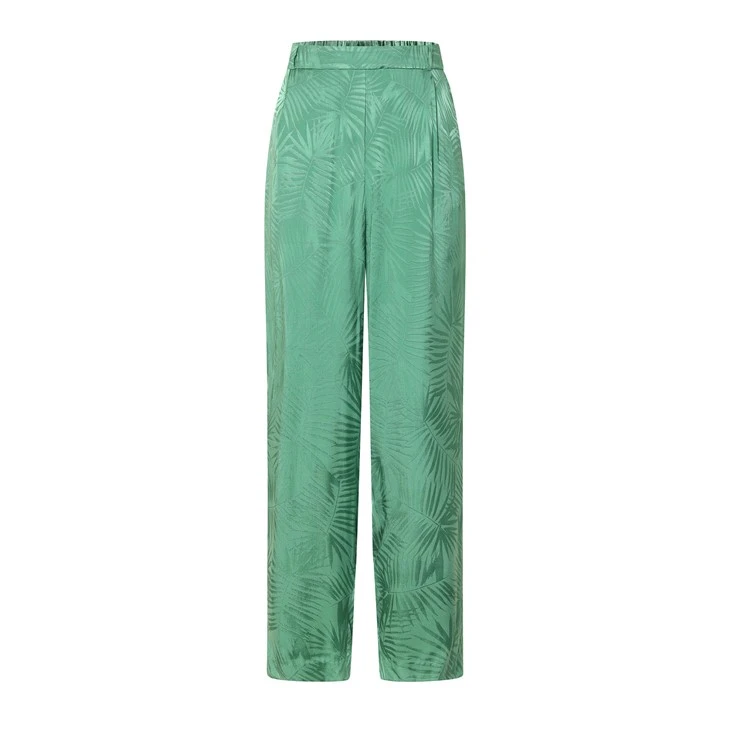 Palm Leaf Print Green Pants Palm Leaf Print Green Pants