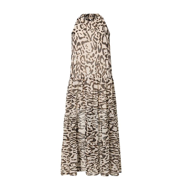 Sexy Leopard Print Long Dress