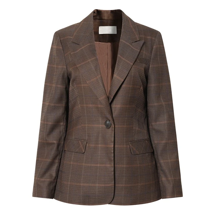 Single-button Brown Blazer Single-button Brown Blazer