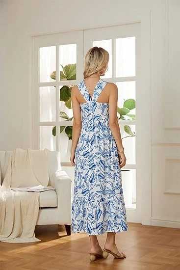 Sleeveless Summer Floral Print Dress Sleeveless Summer Floral Print Dress