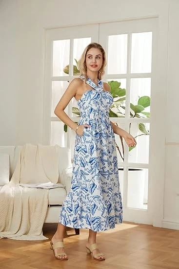 Sleeveless Summer Floral Print Dress Sleeveless Summer Floral Print Dress