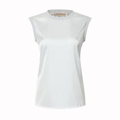 Chic White Sleeveless Garment For Women