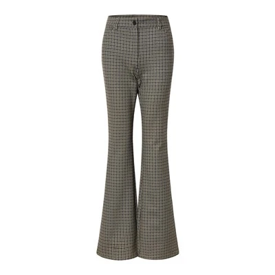 Flared-Leg Trousers With Pattern