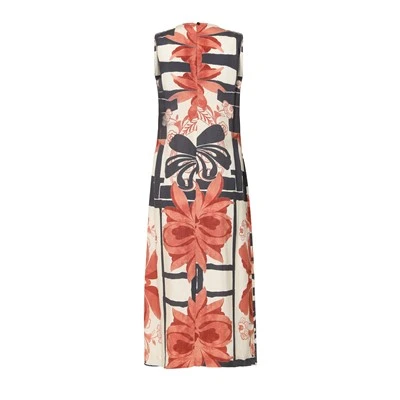 Knee-Length Dress With Unique Print