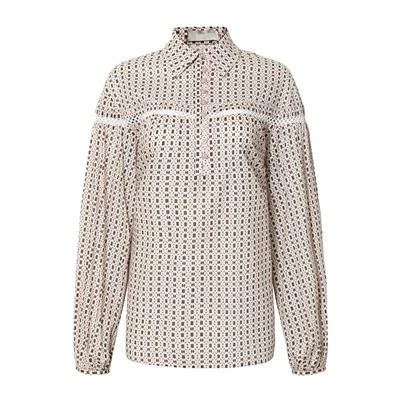 Long Sleeve Geometric Print Shirt