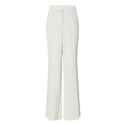 White Elegant Flared Pants