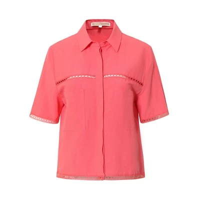 Women's Short Sleeve Pink Blouse