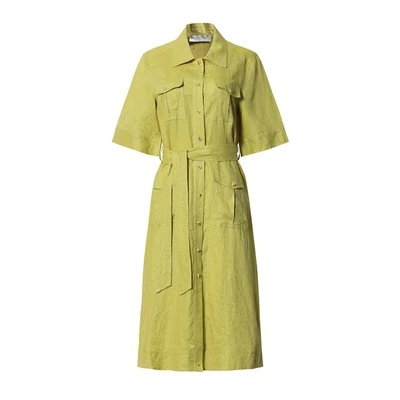 Yellow Dress with Decorative Buttons